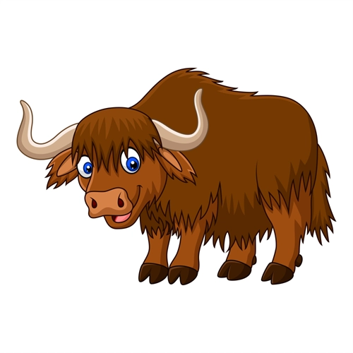 Jungle Safari Wooly Yak Transparent Sticker